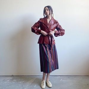 Vintage 1970's Orange Leather Jacket